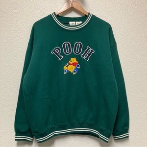 Vintage 90s Pooh Embroidered Disney Crewneck Sweatshirt
